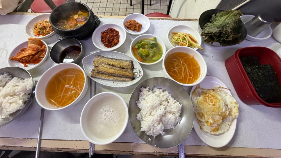 부산 자갈치시장 지하 노포, 만원 리필 백반 '담양식당'