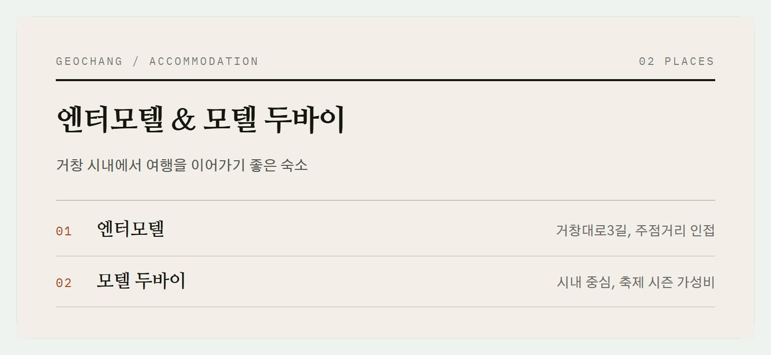 이번 편에서 소개하는 2곳