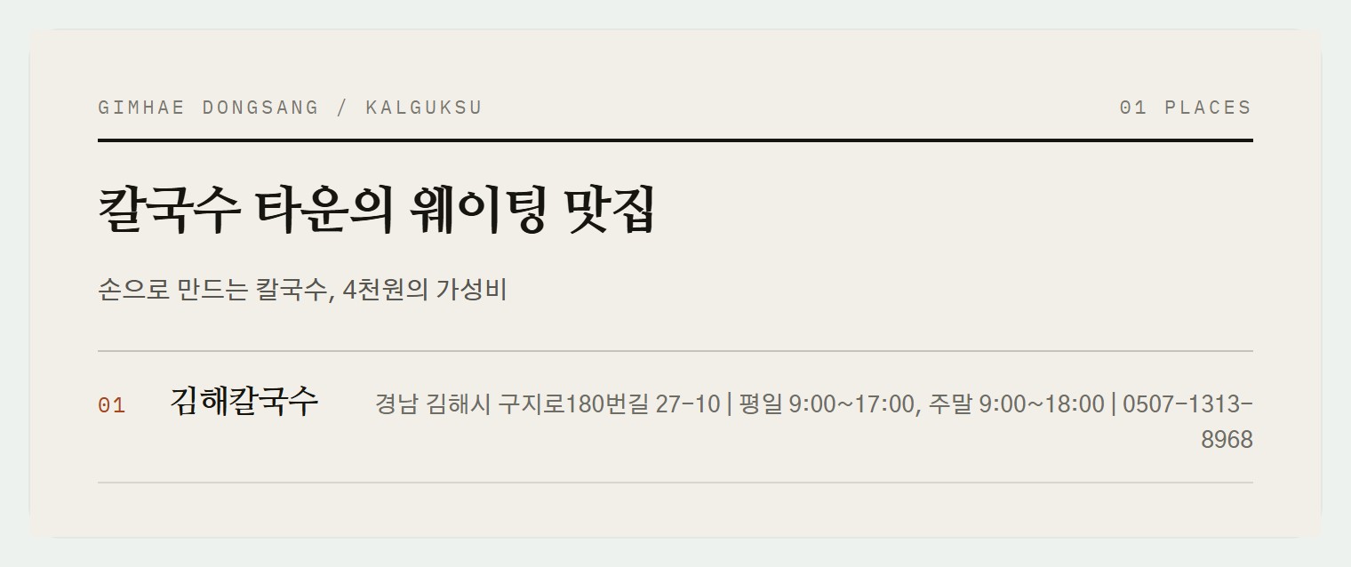 동상시장 칼국수 타운, 김해칼국수