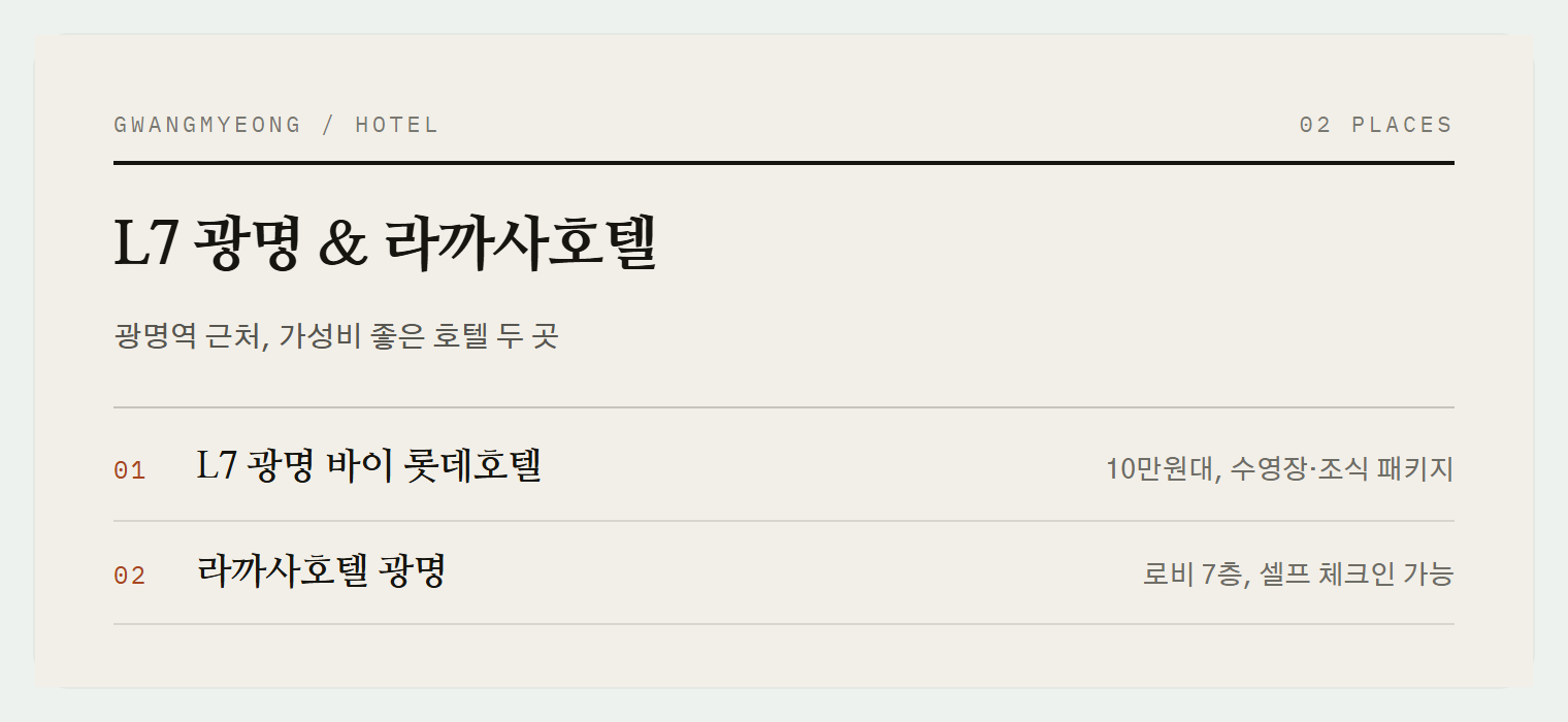 이번 편에서 소개하는 2곳