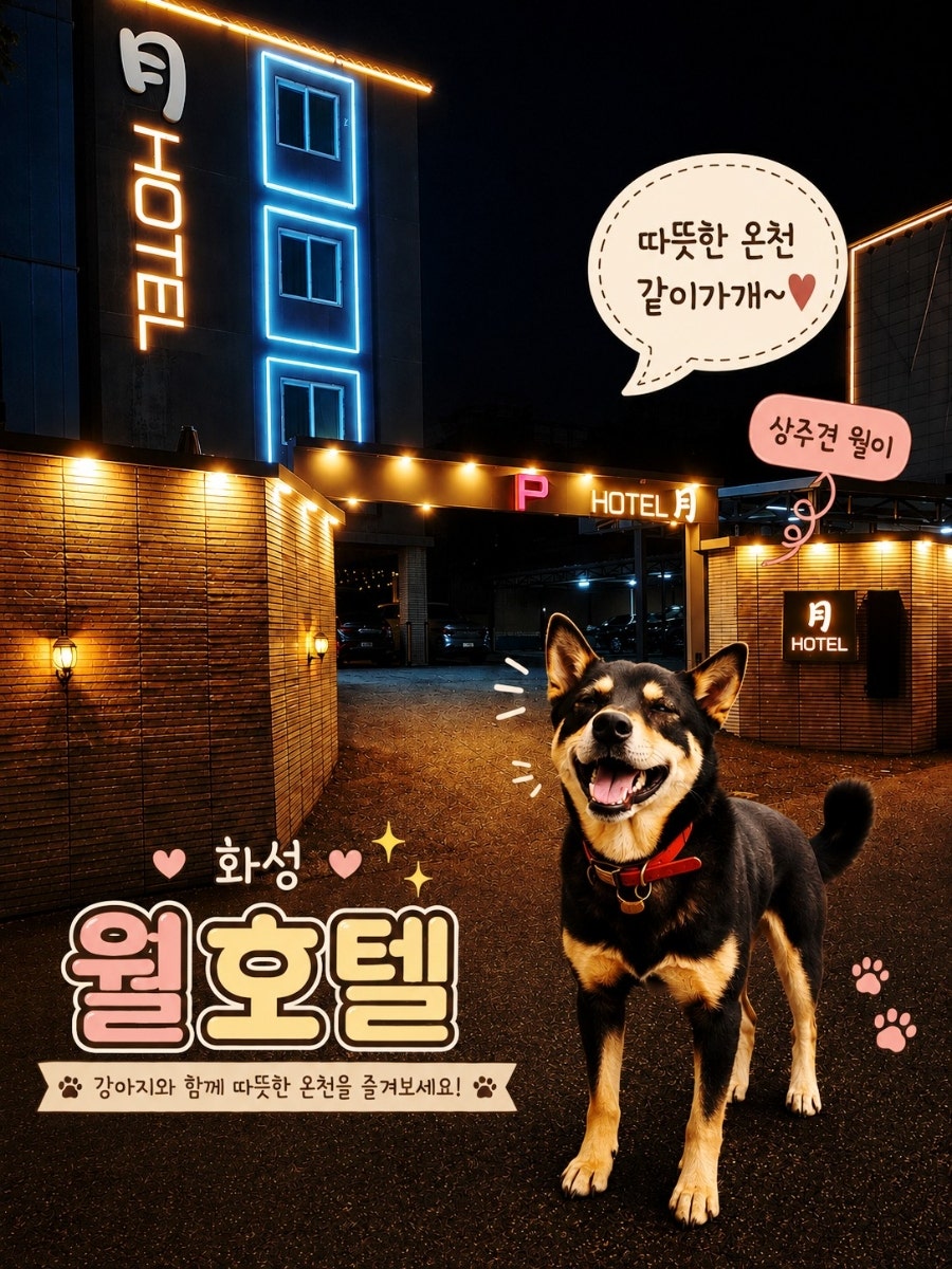 월호텔 객실 온천욕조