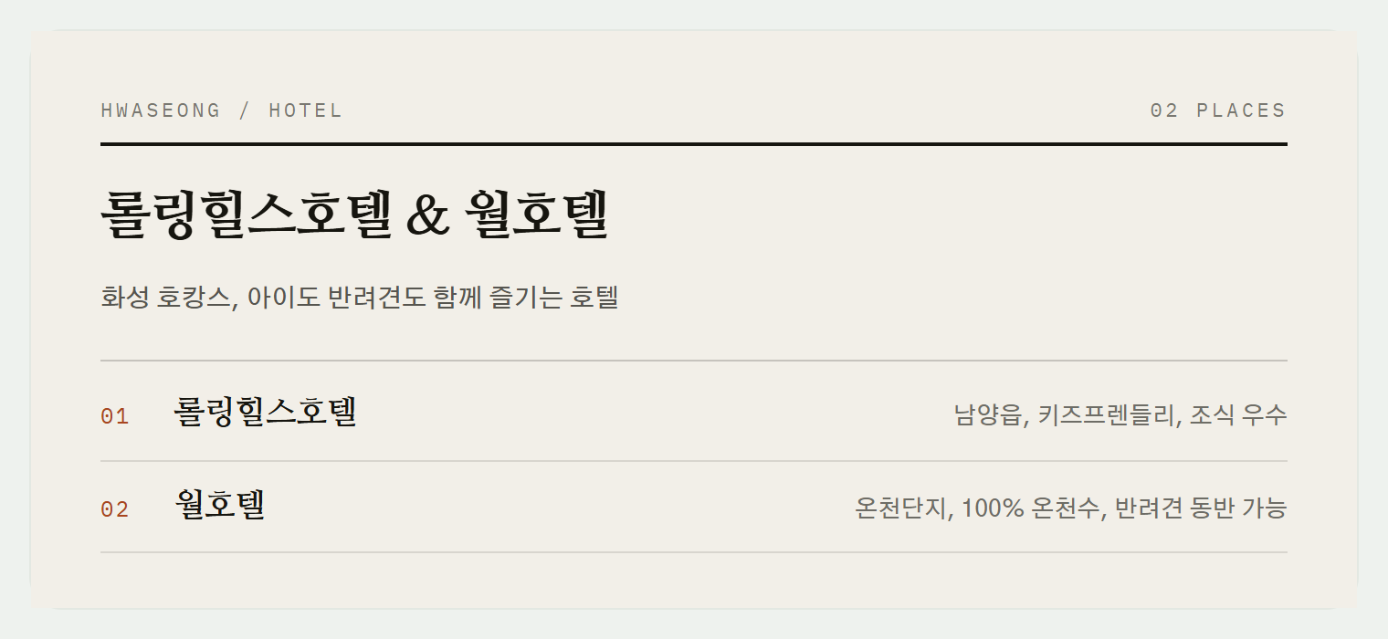 이번 편에서 소개하는 2곳