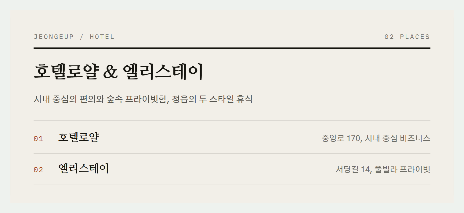 이번 편에서 소개하는 2곳