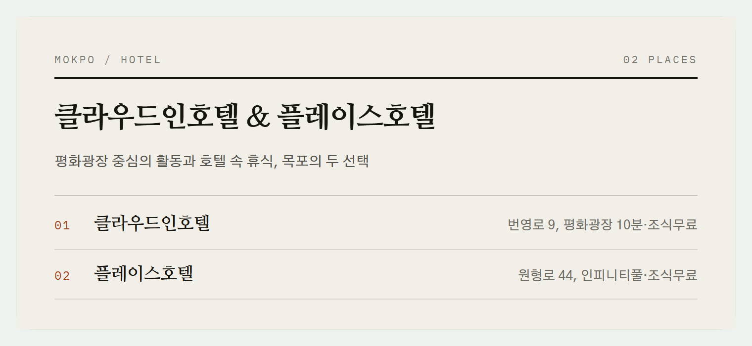 이번 편에서 소개하는 2곳
