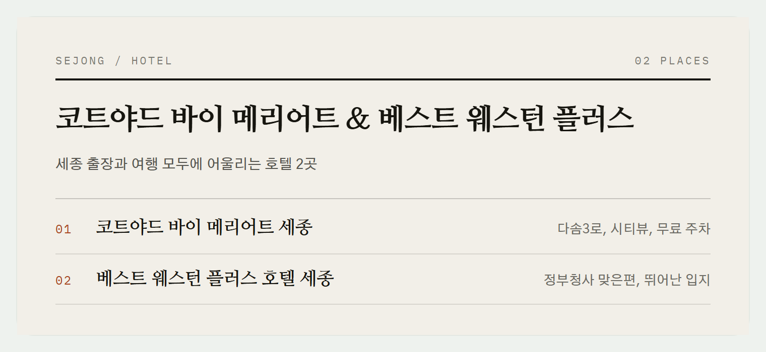 이번 편에서 소개하는 2곳