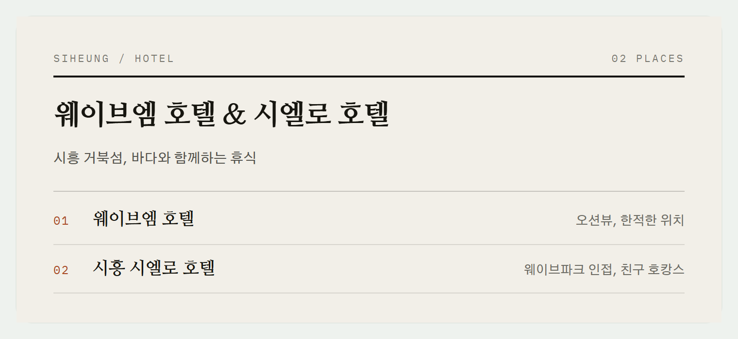 이번 편에서 소개하는 2곳