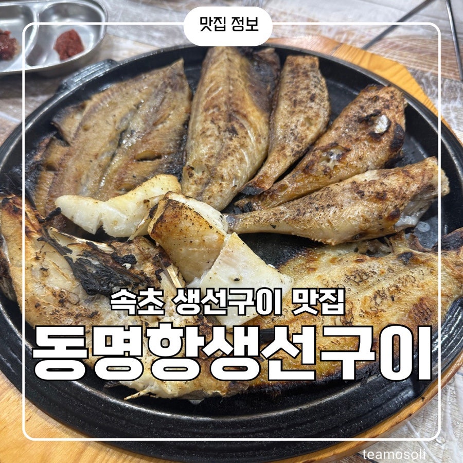 동명항생선구이의 완성된 한 상