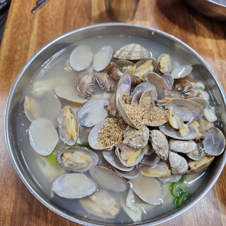파전칼국수 바지락