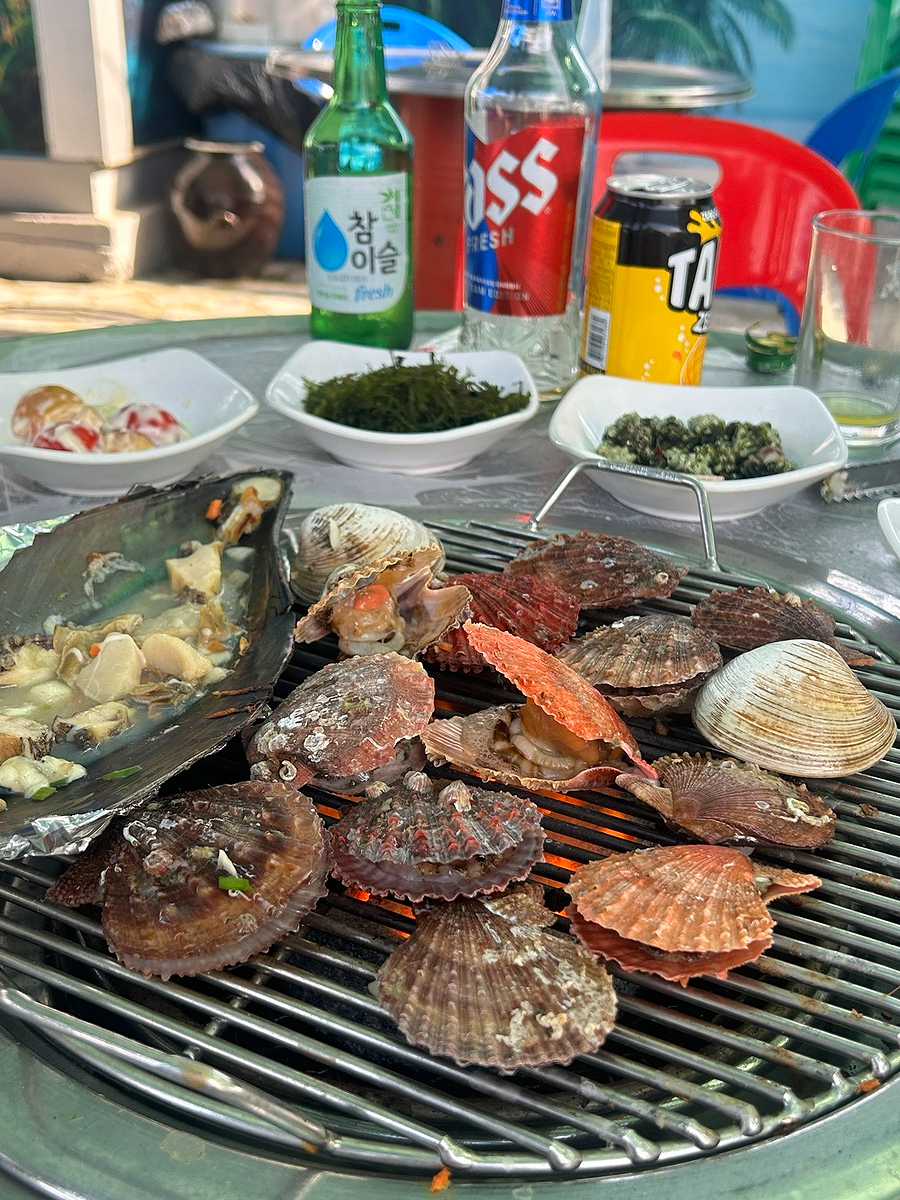 [울산] 슬도에서 즐기는 조개구이, 푸짐한 그 맛